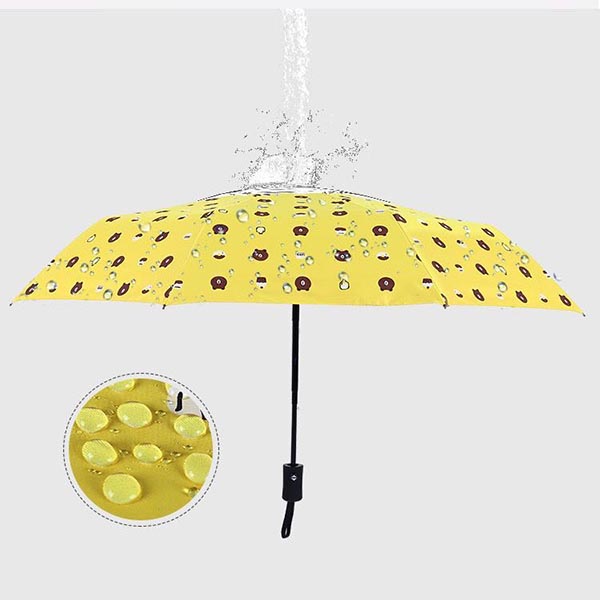 UV Protection Brown Bear Fold Umbrella