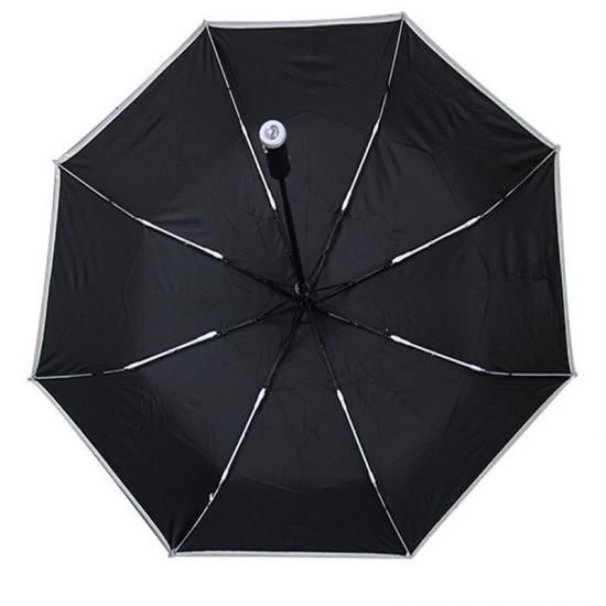 Silver Reflective Piping Umbrella